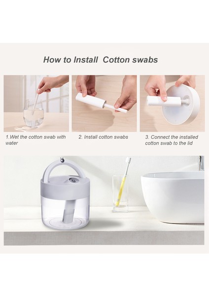 1000 ml Üstten Doldurmalı Renkli LED Işıklı Sessiz USB Nemlendirici (Yurt Dışından) fiyatları