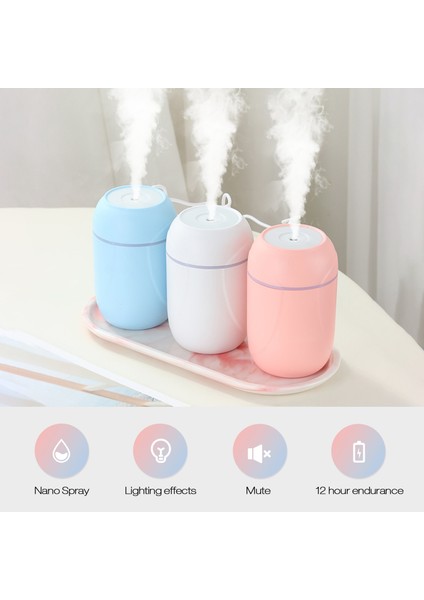 260ML Taşınabilir Mini Nemlendirici, Aromaterapi Difüzörü ve Renkli Gece Lambası - Ev, Ofis, Araç Için (Yurt Dışından) modelleri