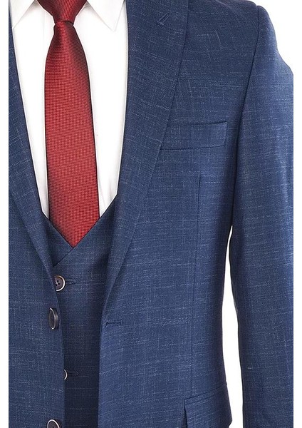 Slimfit Yelekli Drop 6 Takım-Lacivert modelleri