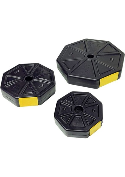 30 kg Dambıl Dumbell Halter Ağırlık Fitness Kısa Bar Seti (Sarı Kapaklı)