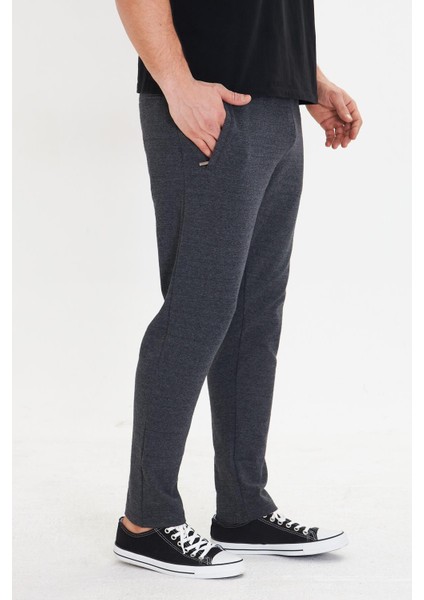 Erkek Polycotton Eşofman Altı Antrasit Melanj 5802-A