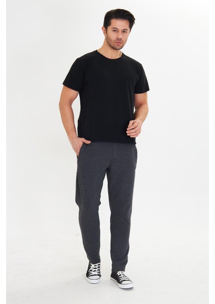Erkek Polycotton Eşofman Altı Antrasit Melanj 5802-A