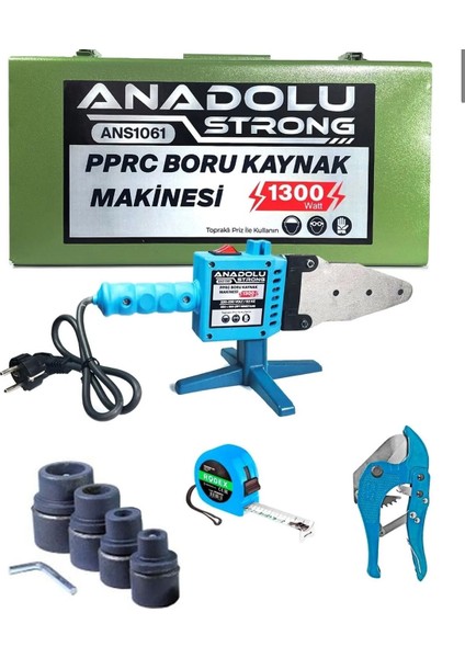 Anadolustrong Pprc 1300 Watt Boru Kaynak Büyük Makina Seti Plastik Boru Kaynak Makinesi