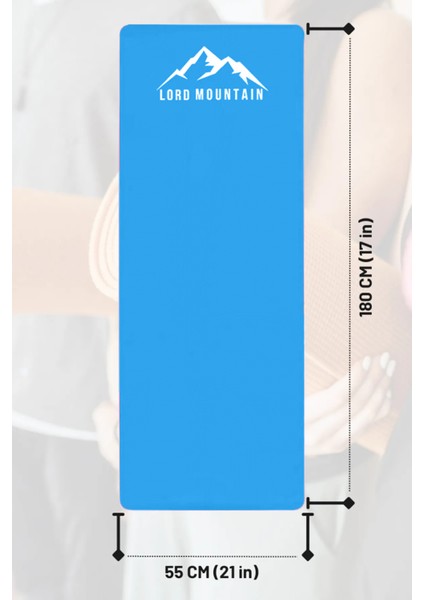 Premium Pilates Yoga Matı,spor Matı,egzersiz Matı,pilates Minderi,kaymaz TABAN,180X55 cm 10 mm Siyah
