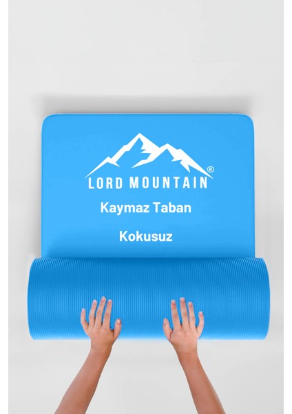 Premium Pilates Yoga Matı,spor Matı,egzersiz Matı,pilates Minderi,kaymaz TABAN,180X55 cm 10 mm Siyah