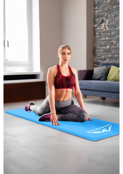Premium Pilates Yoga Matı,spor Matı,egzersiz Matı,pilates Minderi,kaymaz TABAN,180X55 cm 10 mm Siyah
