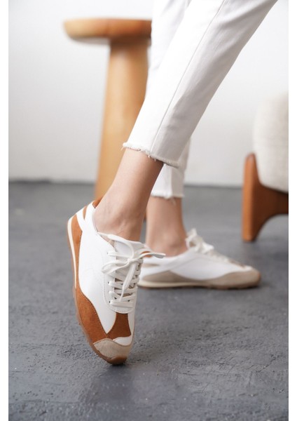 Kadın Boeno Spor Ayakkabı - Beyaz-Kahve fırsatları