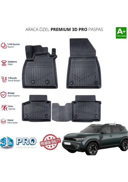 Duster Araca Özel 3D Paspas 2024 2025 2026