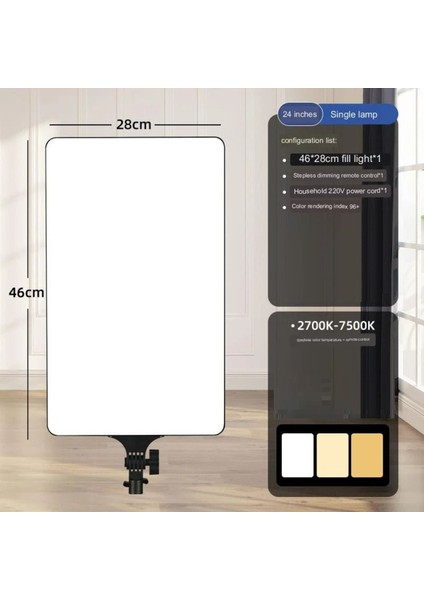 24 Inç Kare LED Ring Light Soft Çekim Makeup Işık Düz Panel Işık indirimleri