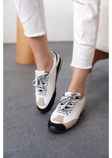 Kadın Boeno Spor Ayakkabı - Beyaz-Siyah