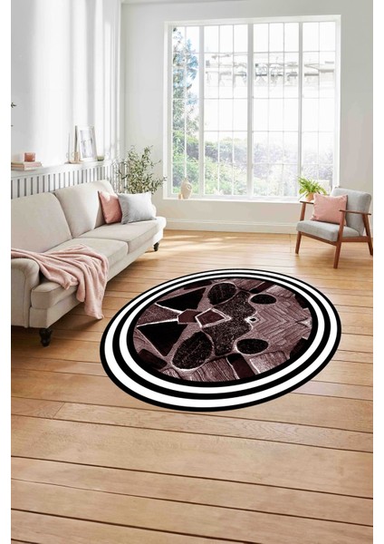 Çerçeveli Mermer Görünümlü Yıkanabilir Kaymaz Yuvarlak Salon Halısı, ÇERÇEVELİ-Y-124-BORDO, modelleri