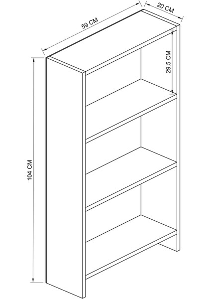 Wood Aria Kitaplık | Çok Amaçlı Dolap 4 Bölmeli | Dosya Dolabı indirimleri