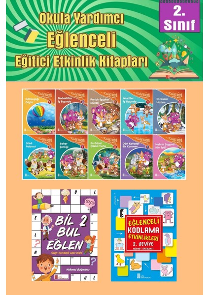 2.sınıflar Için Okumayı Sevdiren 10 Lu Hikaye Seti -Bil Bul Eğlen-Kodlama (Okulda Evde Tatilde)