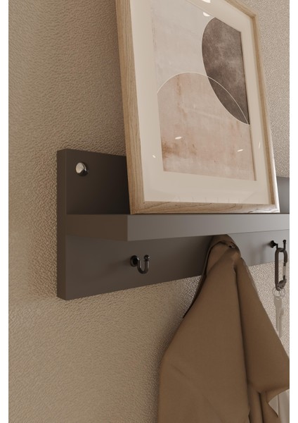 Wood Aria Modern Duvar Askılık, Hol Askılık, Duvar Askılık, Portmanto, Vestiyer 80 cm fiyatları