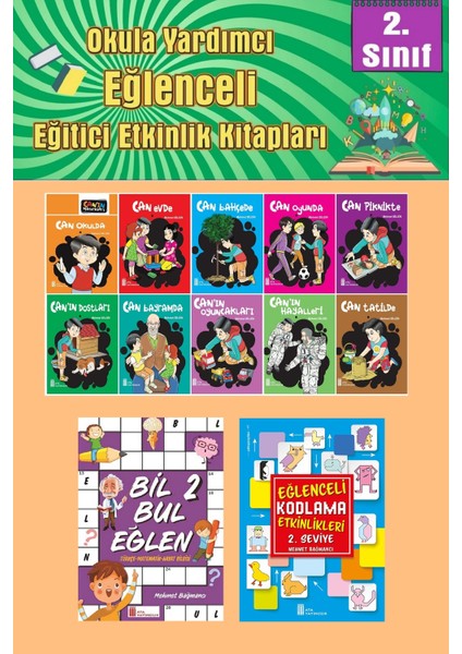 2.sınıflar Için Okumayı Sevdiren 10 Lu Hikaye Seti -Bil Bul Eğlen-Kodlama 4 (Okulda Evde Tatilde)