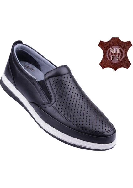 Hakiki Deri Ortopedik Delikli Erkek Günlük Ayakkabı 046