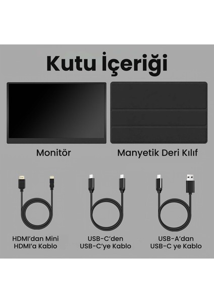 RXM6144 15.6" Fhd 5ms144Hz Type-C Telefon&oyun Konsolu Uyumlu Metal Kasa Taşınabilir Monitör fırsatları