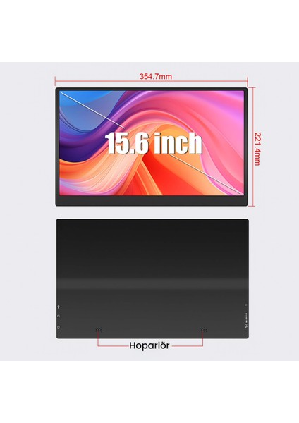 RXM6144 15.6" Fhd 5ms144Hz Type-C Telefon&oyun Konsolu Uyumlu Metal Kasa Taşınabilir Monitör indirimleri