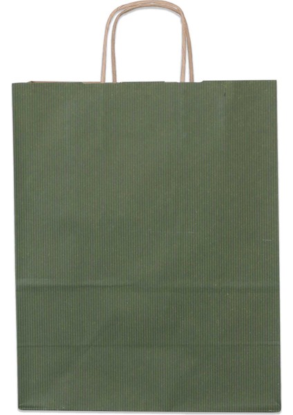 32*41*12 Yeşil Kraft Saplı Kağıt Çanta 25 Adet fiyatları