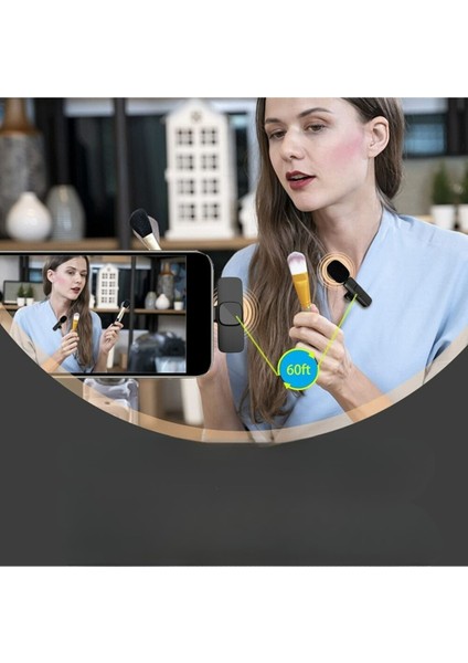 Ensiga Iphone Ios Uyumlu Kablosuz Yaka Mikrofonu Ses Arayüzü Mini Yaka Mikrofonu Çok Yönlü Mikrofon,klipsli
