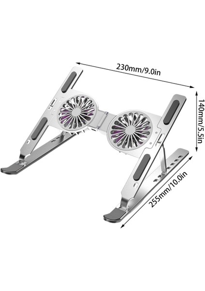 Ensiga Katlanabilir Bilgisayar Tablet Standı Alüminyum 7 Seviye Ayarlanabilir Dizüstü Soğutma Pedi Fan fırsatları