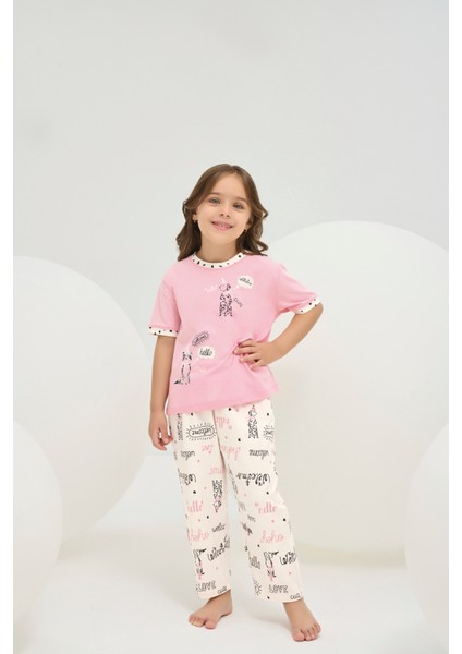 8804 Kız Ç. Baskılı Pijama Takım modelleri
