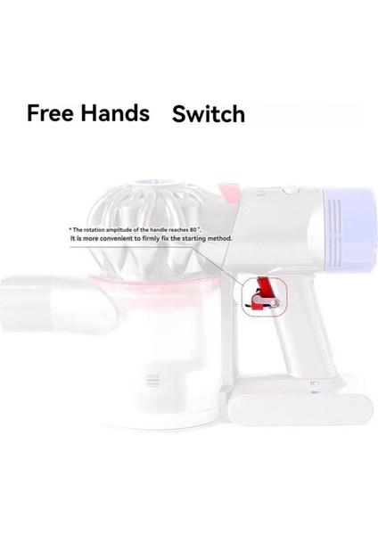 Dyson V7 V8 V10 V11 V15 Elektrikli Süpürge Aparatı Yumuşak Silindir Fırça Başlığı LED Toz Işıkları Su Tankı ve Paspas Pedleri (Yurt Dışından) fiyatları