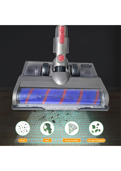 Dyson V7 V8 V10 V11 V15 Elektrikli Süpürge Aparatı Yumuşak Silindir Fırça Başlığı LED Toz Işıkları Su Tankı ve Paspas Pedleri (Yurt Dışından) modelleri