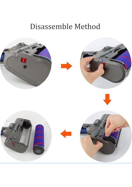 Dyson V15 V11 V10 V8 V7 Elektrikli Süpürgeler Için Toz Işığı ile Yumuşak Silindir Fırçası Yedek Parçası Sert Ahşap Temizleyici (Yurt Dışından)