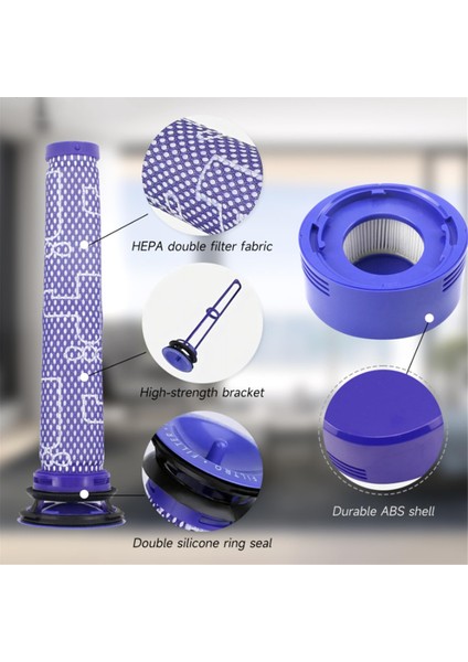 Dyson V7 V8 Kablosuz Elektrikli Süpürge Filtre Değişimi Hepa Filtre Değişim Seti Için 6 Adet (Yurt Dışından)