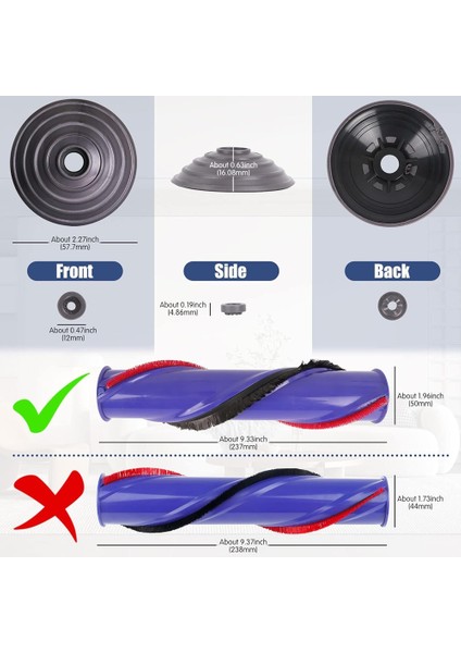 Dyson V8 V10 Elektrikli Süpürge Için Bilyalı Tekerlek ve Silindir Fırça Seti, Dyson NO.967485-01 Elektrikli Süpürge Motor Başlığı Için Yedek (Yurt Dışından)