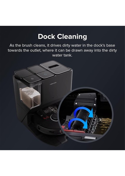 Roborock S7 Max Ultra/s7 Maxv Ultra/s7 Pro Ultra Temizleme Tankı Filtre Temizleme Fırçası Ön Tekerlek Tekerleği ile Uyumludur (Yurt Dışından)