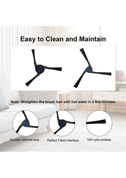 Ecovacs Deebot X2 Omni E/x2 Combo Robot Süpürge, Ana Fırça, Yan Fırça, Hepa Filtreler Için Uyumlu Aksesuar Kiti (Yurt Dışından)