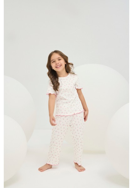 8810 Kız Ç. Fitilli Pijama Takım