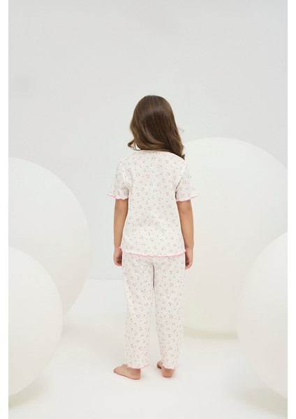 8810 Kız Ç. Fitilli Pijama Takım