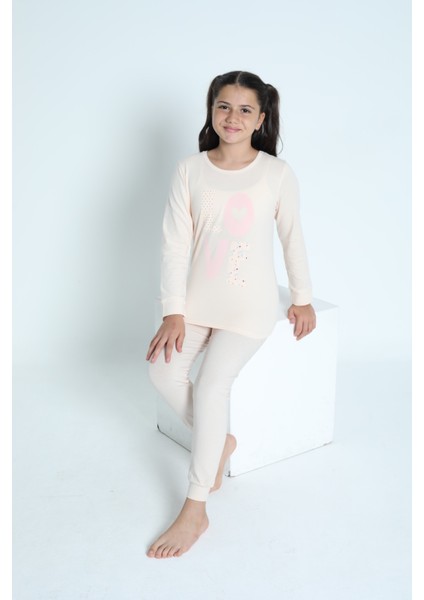 8260 Baskılı Kız Ç. Pijama Takım