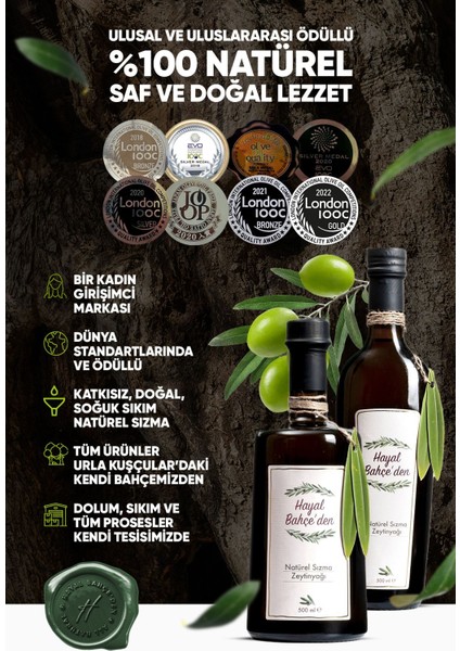 Olgun Hasat Natürel Sızma Zeytinyağı 250 ml | Soğuk Sıkım, Izmir Urla, Yeni Hasat, Düşük Asidite fırsatları