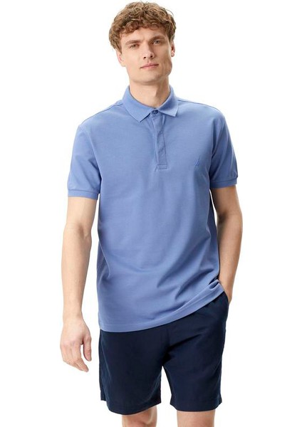 Erkek Slim Fit Polo T-Shirt - Mavi