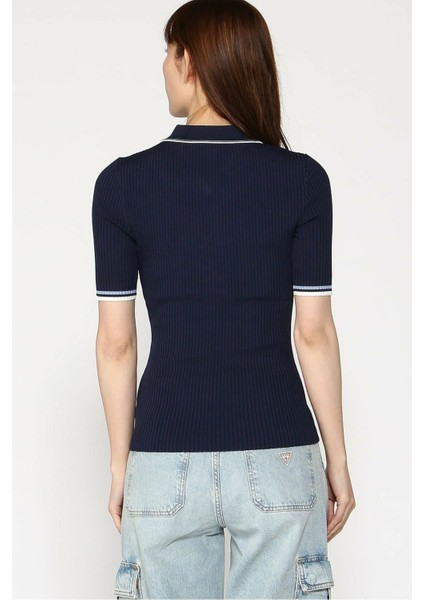 Kadın Thalia Polo Yaka T-Shirt - Lacivert fiyatları