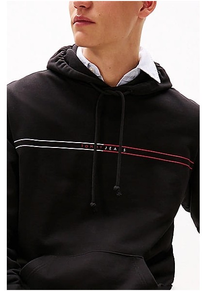 Erkek Tjm Kapüşonlu Sweatshirt - Siyah fırsatları