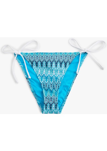 Astarlı Yanları Bağlamalı Desenli Bikini Altı