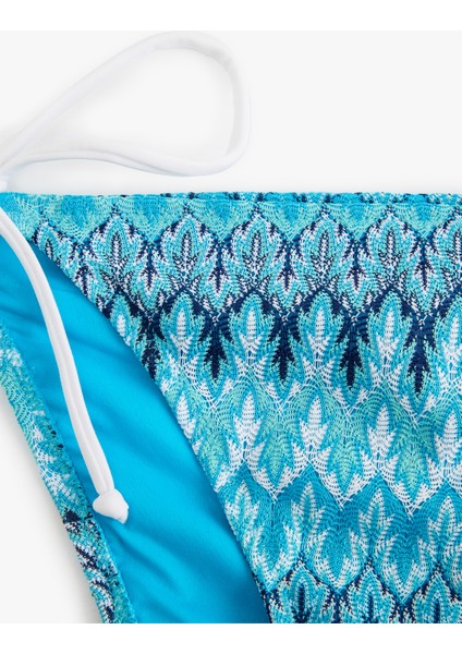 Astarlı Yanları Bağlamalı Desenli Bikini Altı modelleri