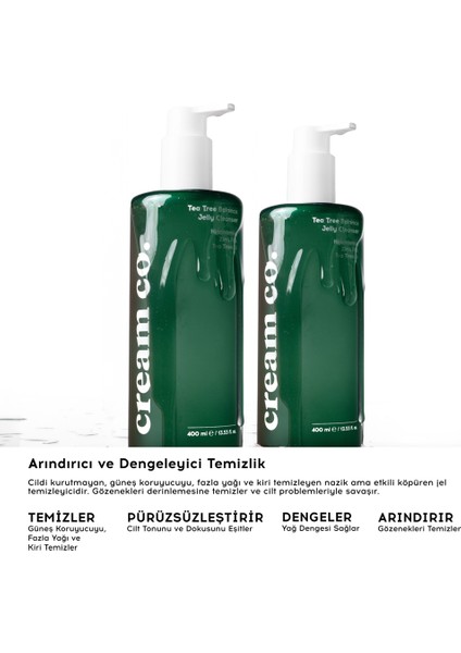 Arındırıcı Su Bazlı Temizleyici Nemlendirici İkili (Hyaluronic Acid + Tea Tree Oil)