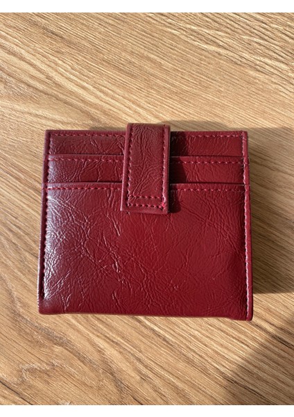 Çıtçıt Kapamalı Parlak Chery Rugan Bordo Cüzdan Kartlık Aksesuar modelleri