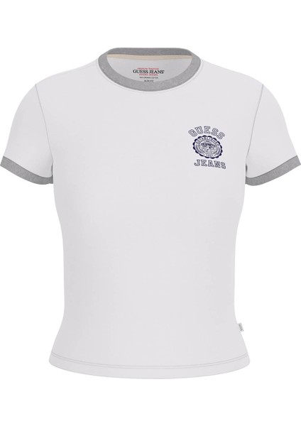 Kadın Gj Ss Slim Stamp Hea T-Shirt - Beyaz