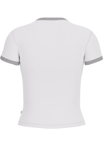 Kadın Gj Ss Slim Stamp Hea T-Shirt - Beyaz fiyatları