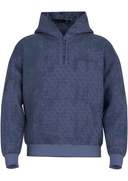 Erkek Gotam Kapüşonlu Sweatshirt - Mavi