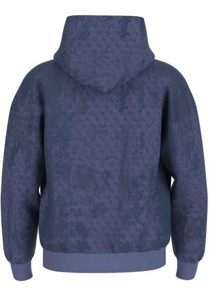 Erkek Gotam Kapüşonlu Sweatshirt - Mavi
