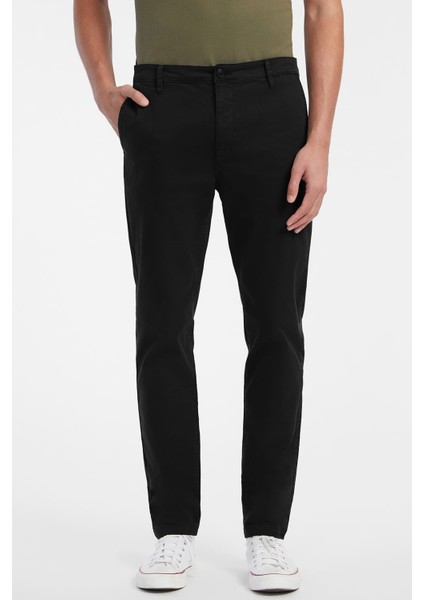 Erkek Gj Slim Chino Pantolon - Siyah