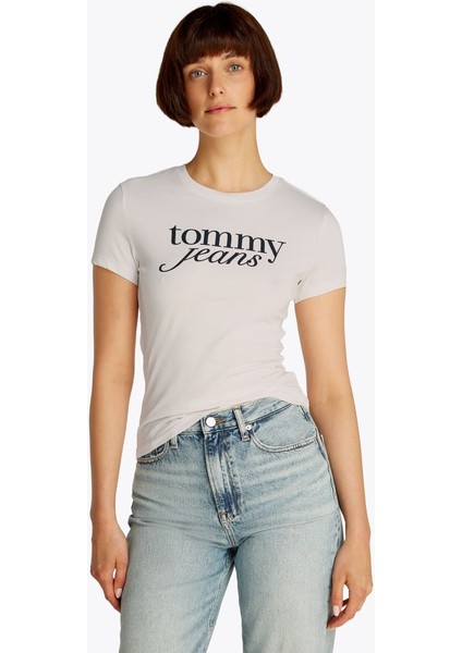 Kadın Tjw Slim T-Shirt - Krem
